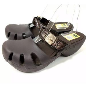 Dr. Scholl’s Dance Clogs Brown Heel Shoes Size 10